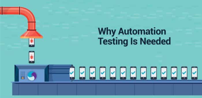 Illustration of automation testing assembly line