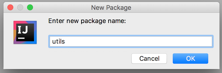 image of naming new package: utils