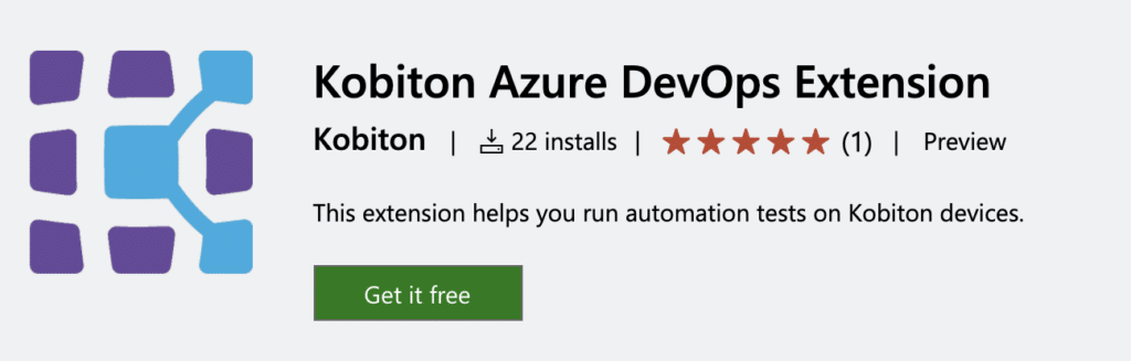Image of Kobiton Azure DevOps Extension download
