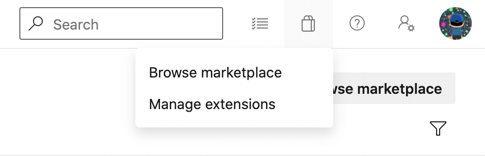 Image of managing extensions 
