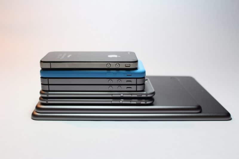 Image of devices stacked in the face of device fragmentation