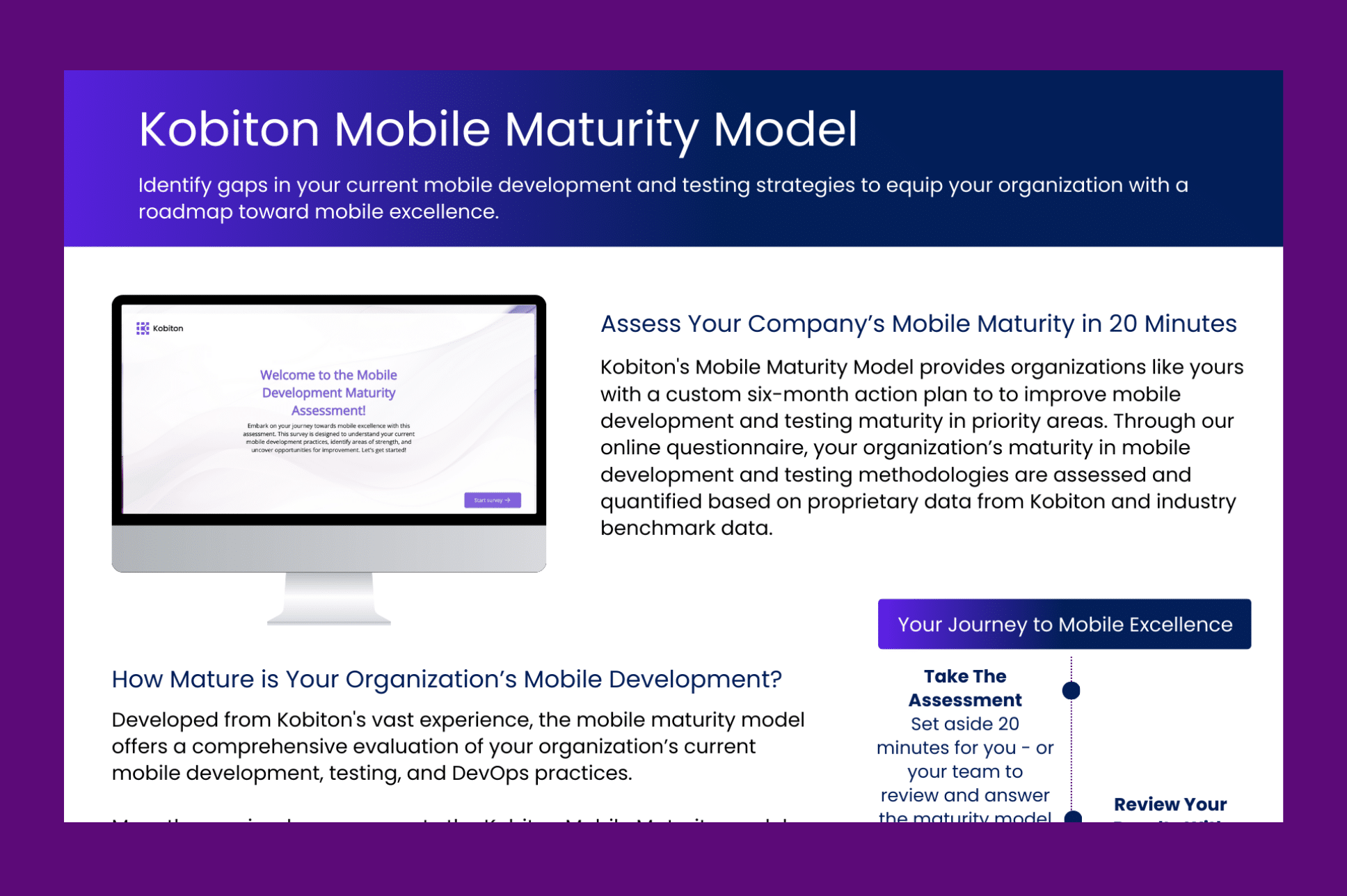 Kobiton Mobile Maturity Model