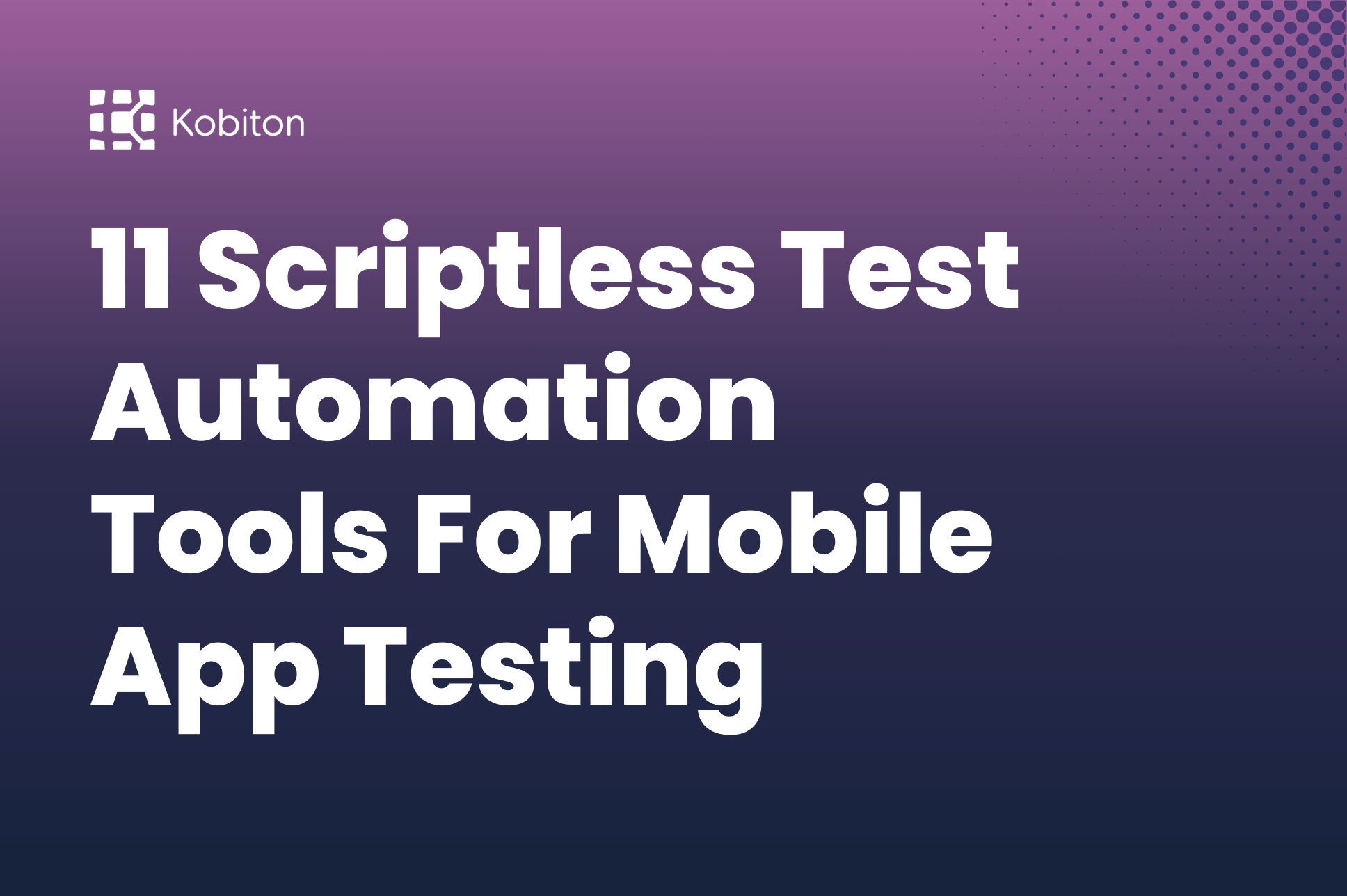 Scriptless Test Automation tools blog image