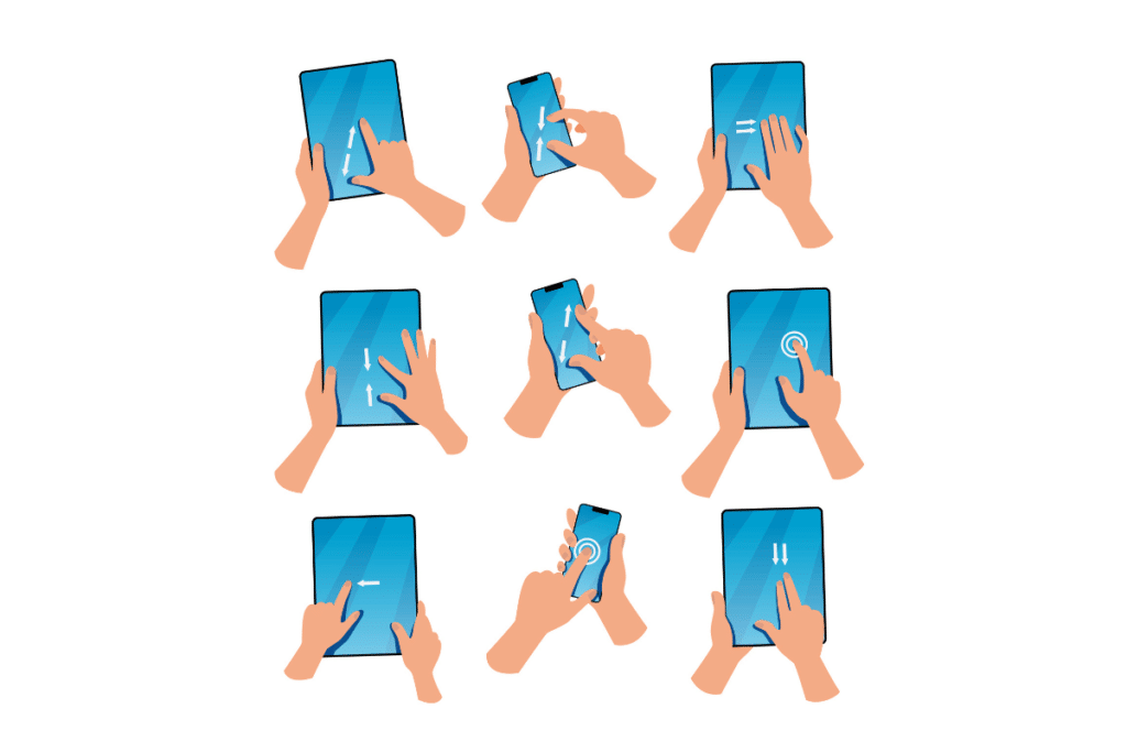 Touch screen gestures 