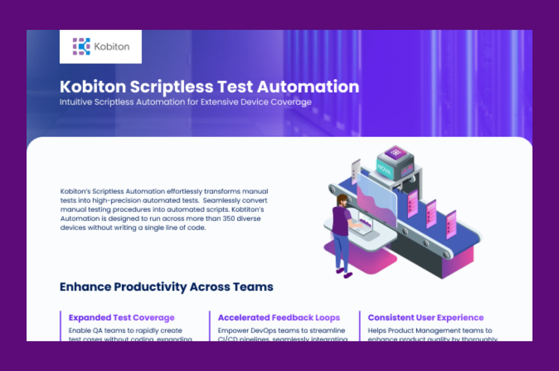 Scriptless Test Automation Datasheet