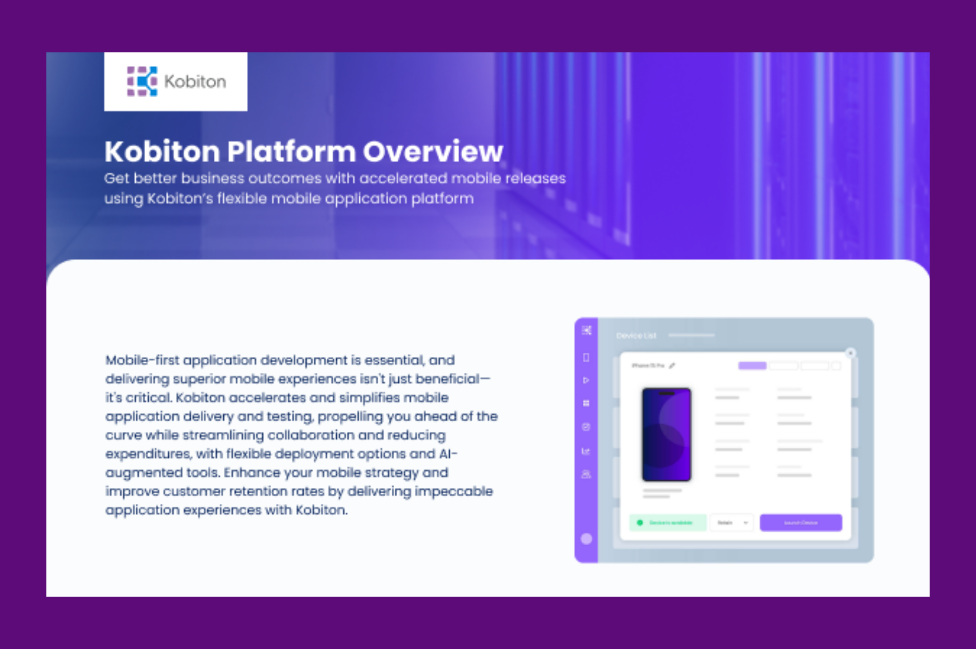Platform overview datasheet