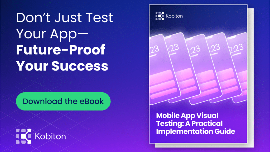 Visual testing ebook CTA