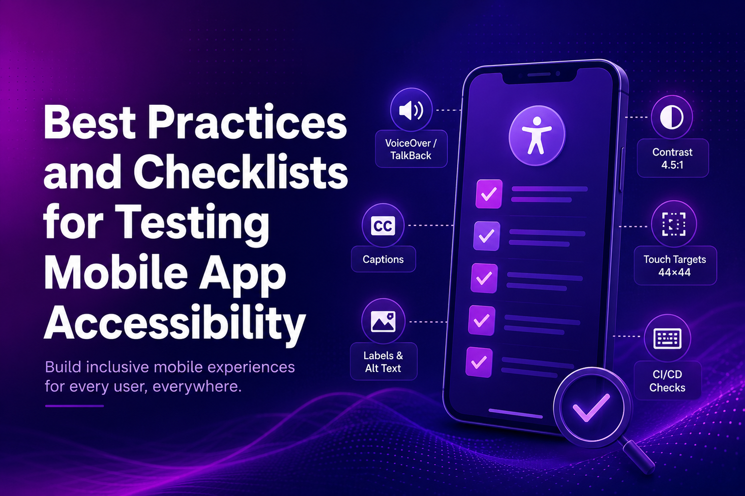 Best Practices and Checklists for Testing Mobile App Accessibility