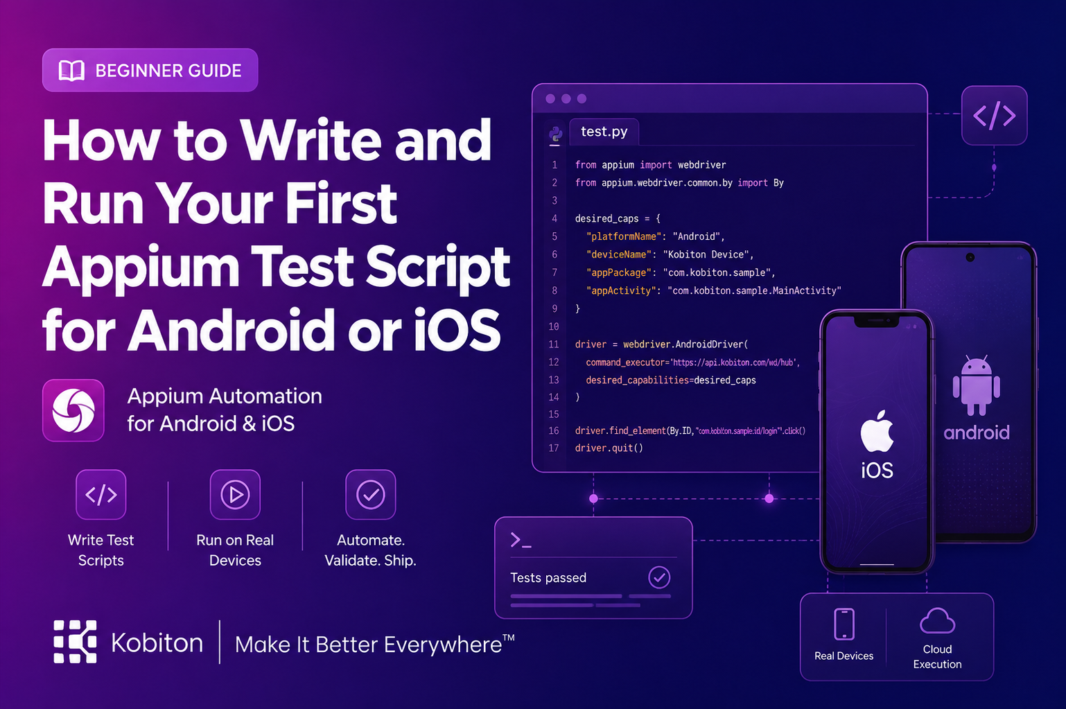 How to Write and Run Your First Appium Test Script for Android or iOS