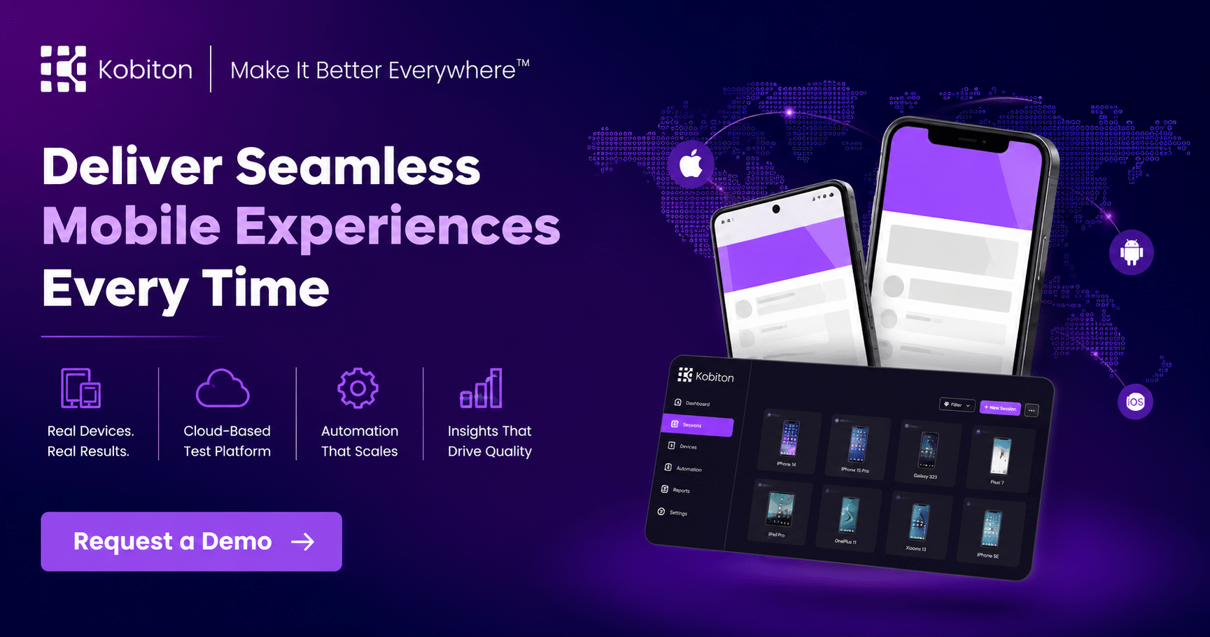 Request a Demo - Mobile Testing | Kobiton