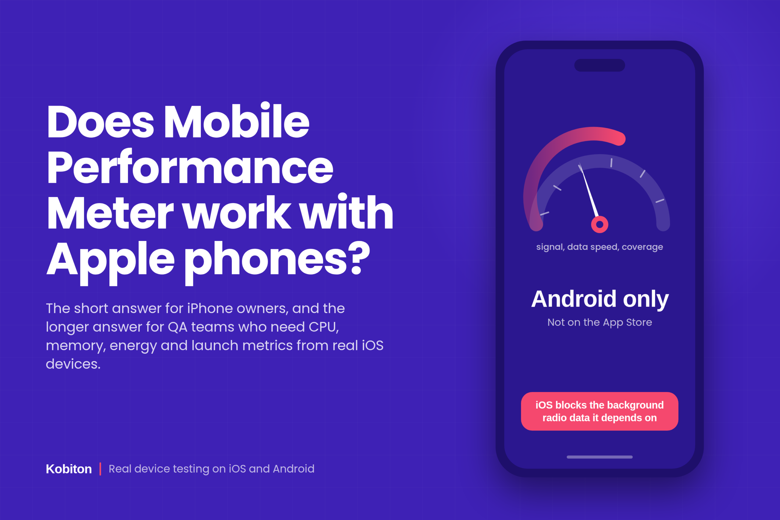 Mobile Performance Meter Work With Apple Phones